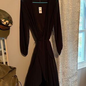 Express Black Long Sleeve Dress